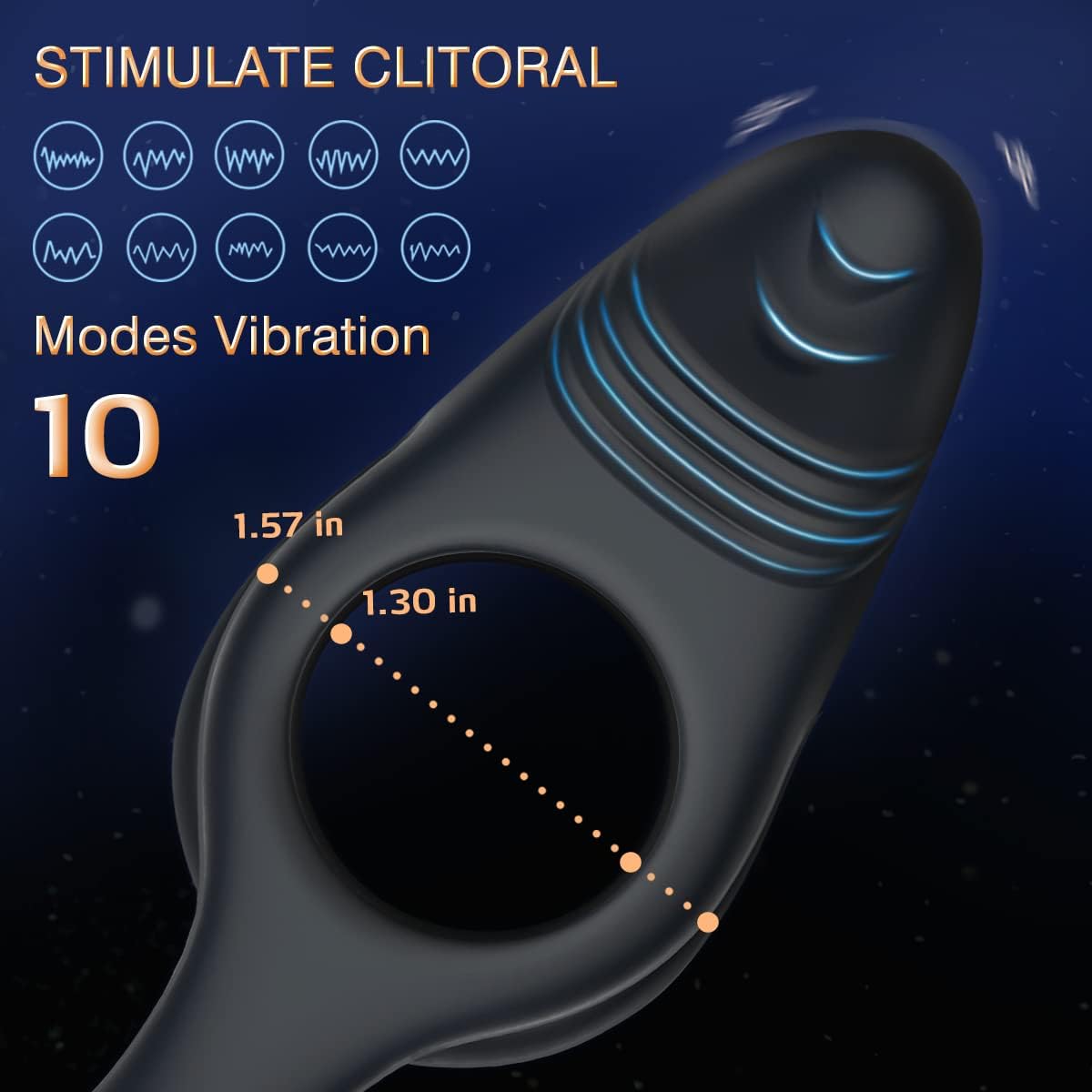 InfernoGrip Vibrating Cock Ring Clitoral Vibrator