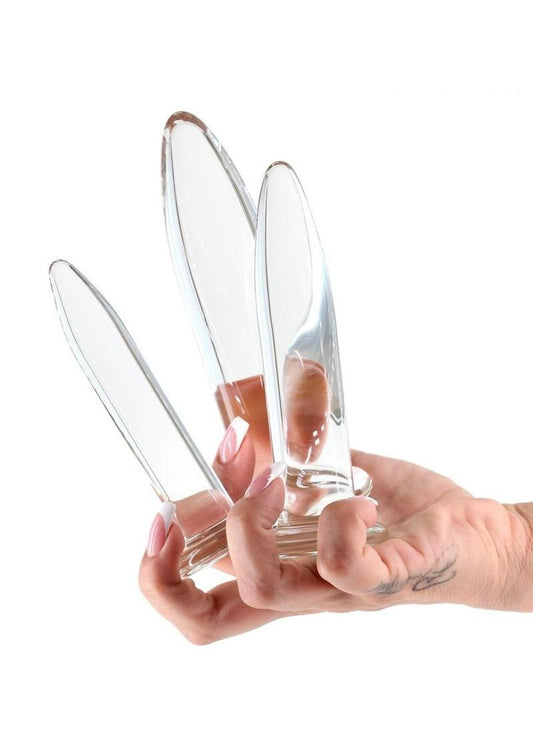 Crystal Trainer Kit Premium Glass Anal Plug Set