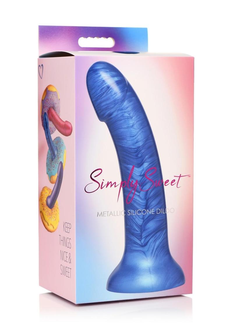 Simply Sweet Metallic Silicone Dildo